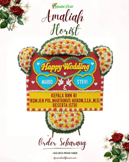 Papan Bunga Pernikahan Fadoro Lasara